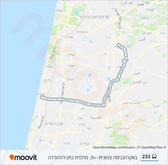 233 Bus Line Map