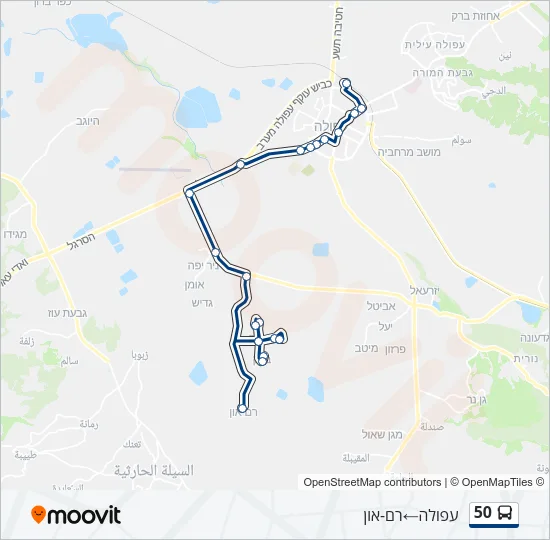 50 Bus Line Map