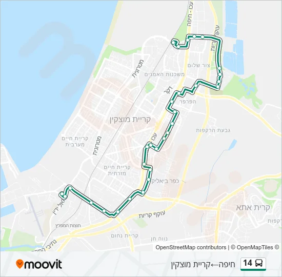 14 Bus Line Map