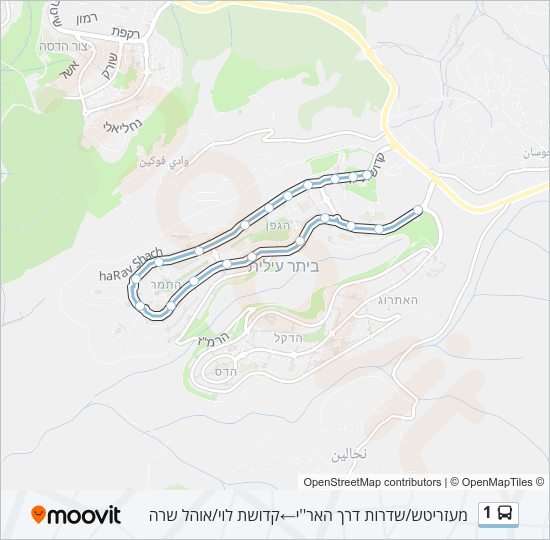 1 Bus Line Map