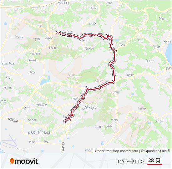 28 bus Line Map