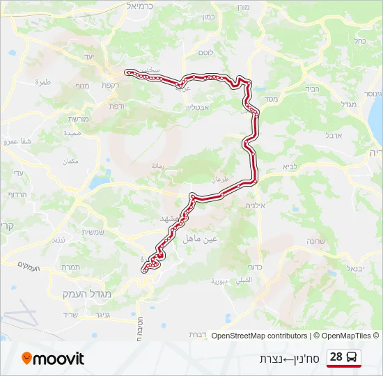 28 Bus Line Map