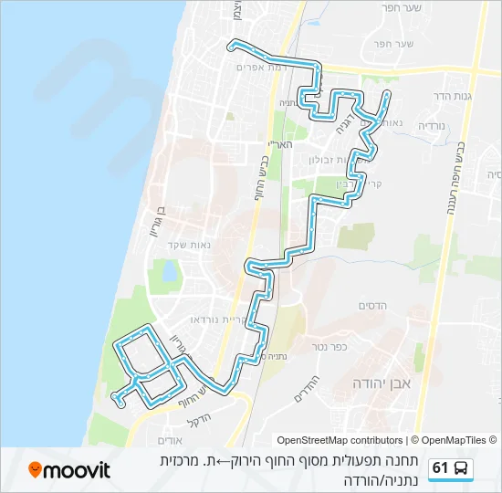61 Bus Line Map
