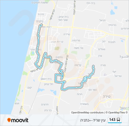 143 bus Line Map