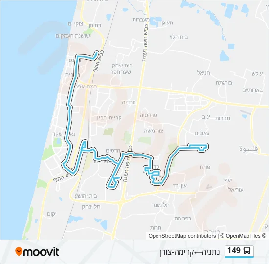 149 Bus Line Map