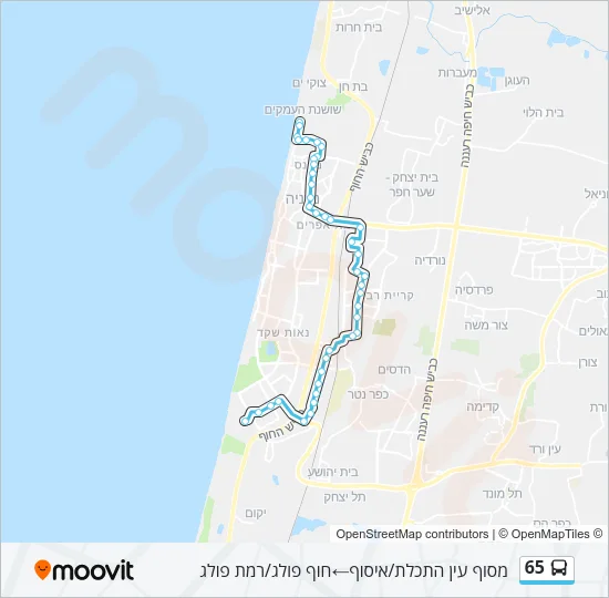 65 Bus Line Map