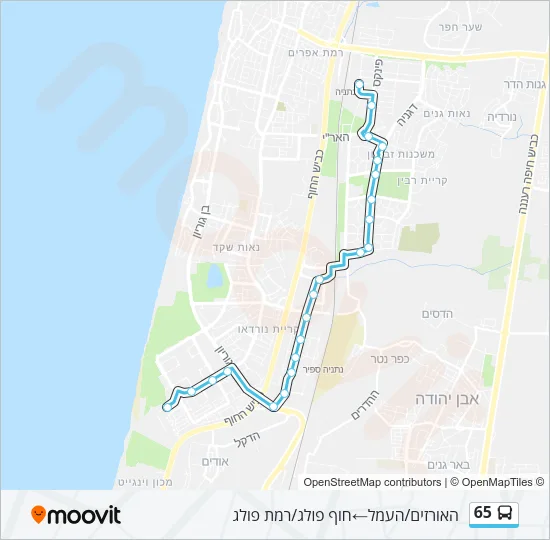 65 Bus Line Map