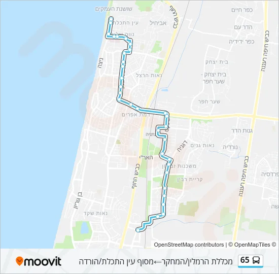 65 Bus Line Map