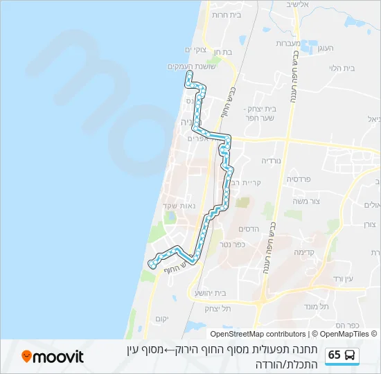 65 Bus Line Map