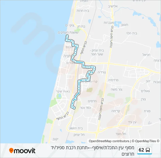 62 Bus Line Map