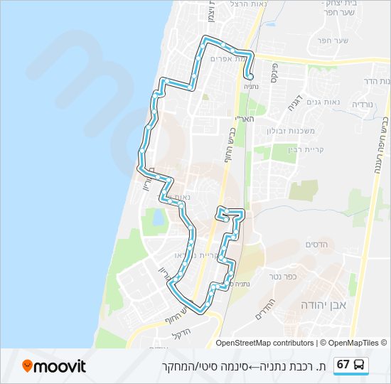 67 Bus Line Map