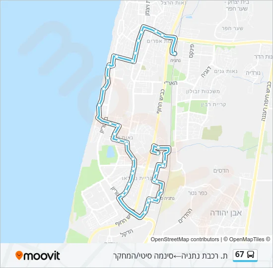 67 Bus Line Map