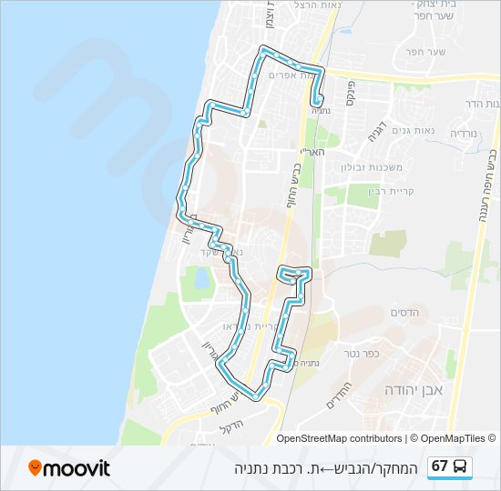 67 Bus Line Map