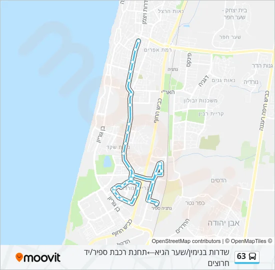 63 Bus Line Map