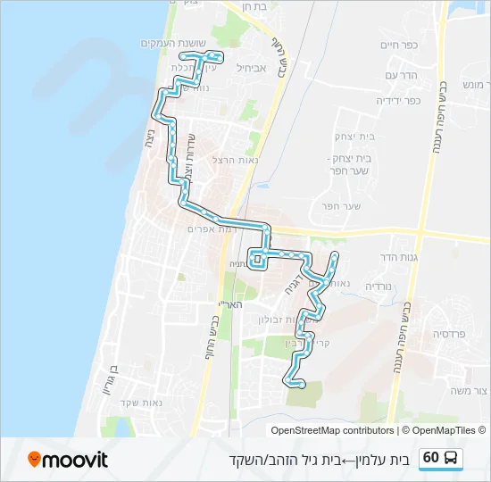 60 Bus Line Map