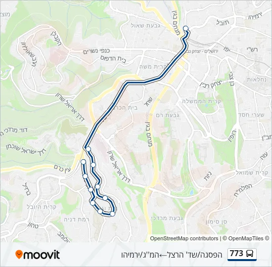 773 Bus Line Map