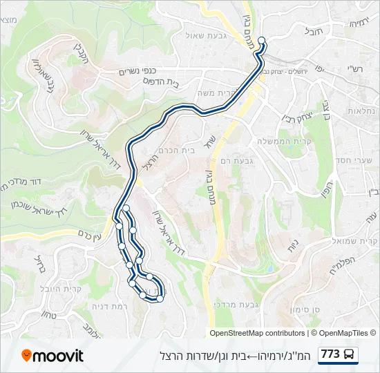 773 Bus Line Map