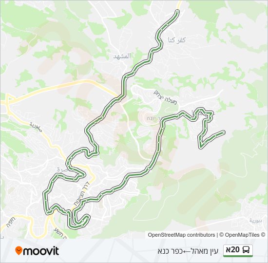 20א Bus Line Map