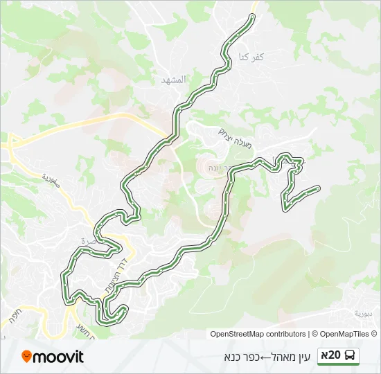 20א Bus Line Map