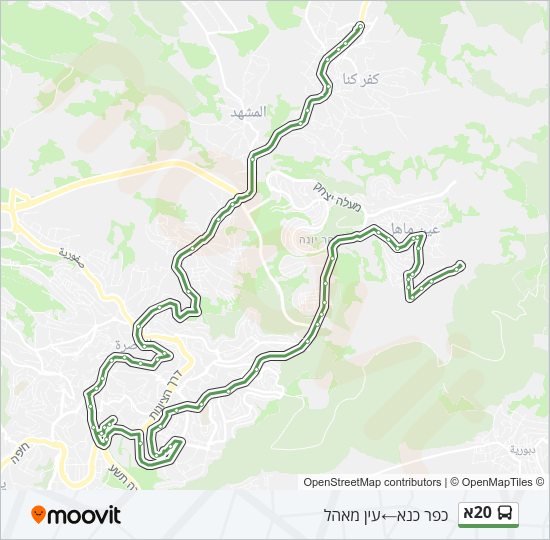20א Bus Line Map