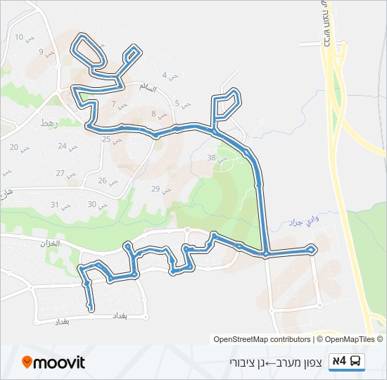 4א Bus Line Map