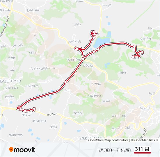 311 Bus Line Map