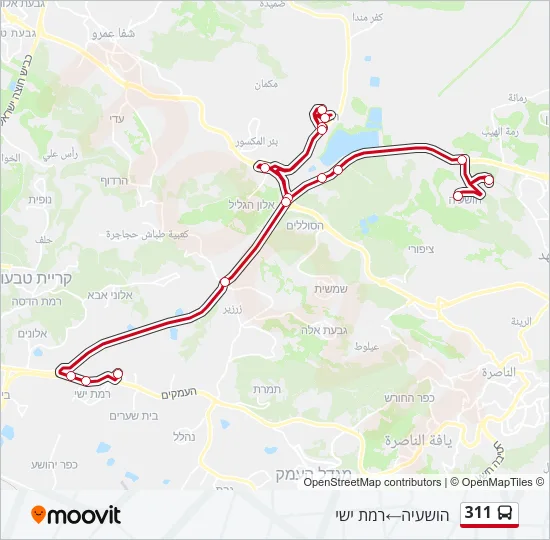 311 Bus Line Map