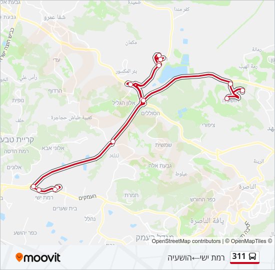 311 Bus Line Map