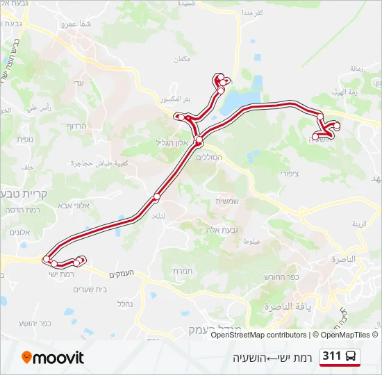 311 Bus Line Map