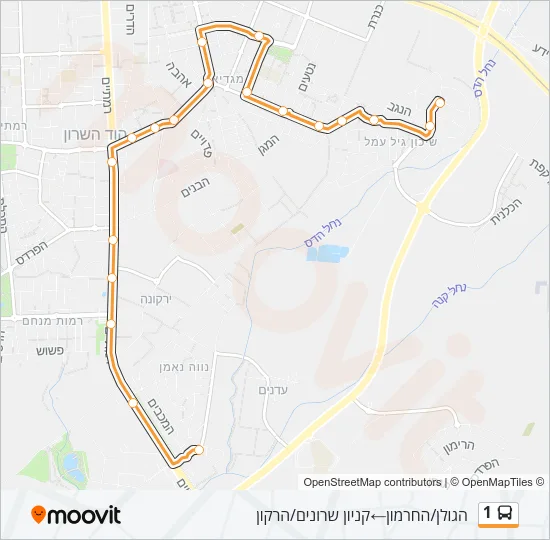 1 Bus Line Map