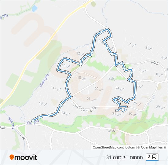 2 Bus Line Map