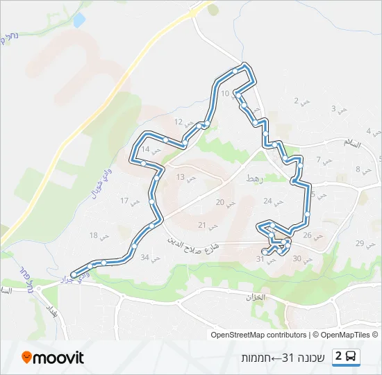 Автобус 2: карта маршрута