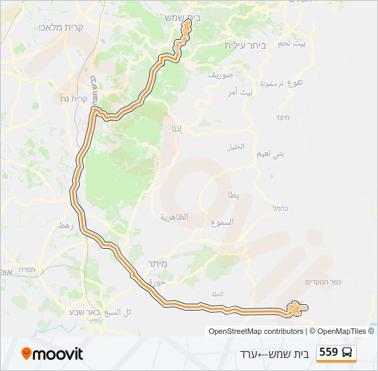 559 Bus Line Map