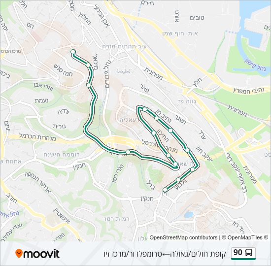 90 Bus Line Map