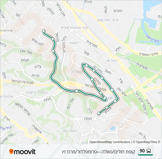90 Bus Line Map