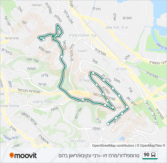 90 Bus Line Map