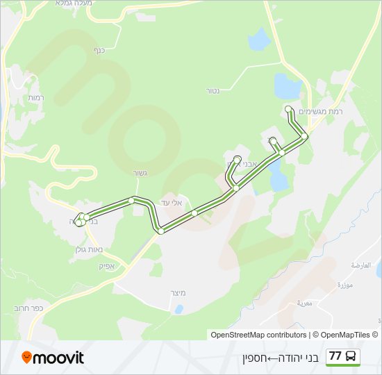 77 Bus Line Map