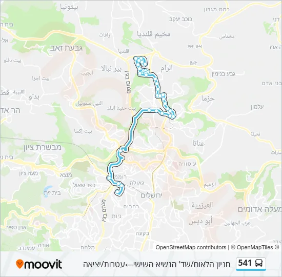 541 Bus Line Map