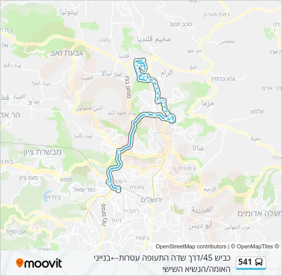 541 Bus Line Map