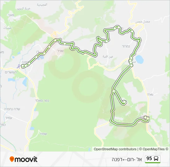 Автобус 95: карта маршрута