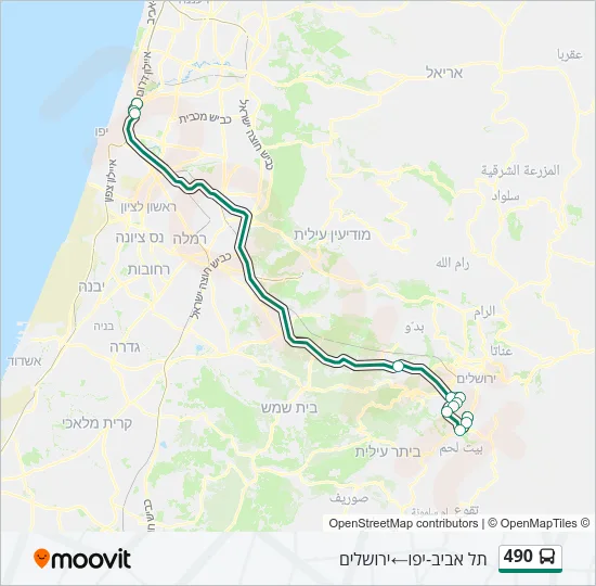 490 Bus Line Map