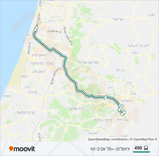 490 Bus Line Map