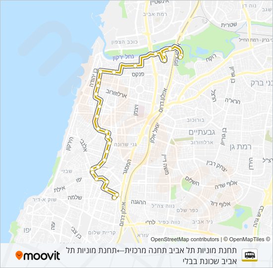 מפת המסלול של קו  5א-שירות