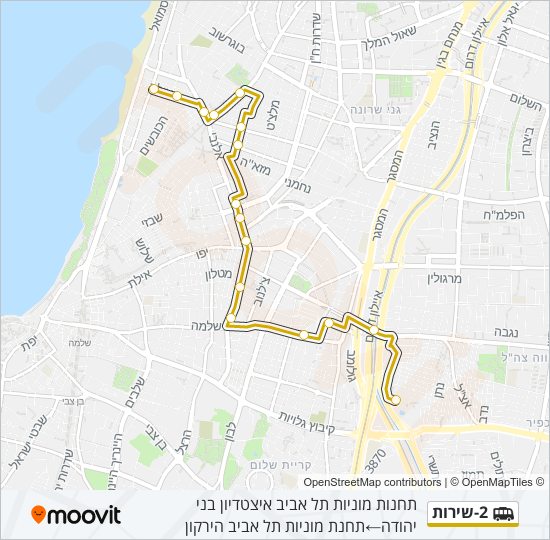 2-שירות bus Line Map
