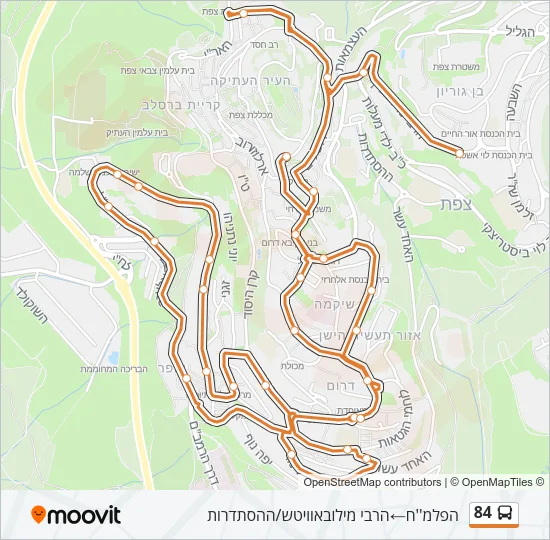 84 Bus Line Map