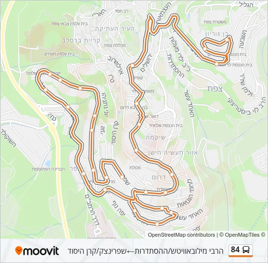 84 Bus Line Map