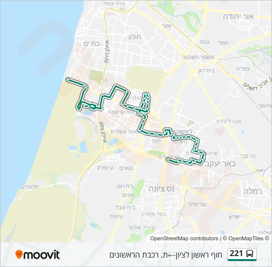 221 Bus Line Map