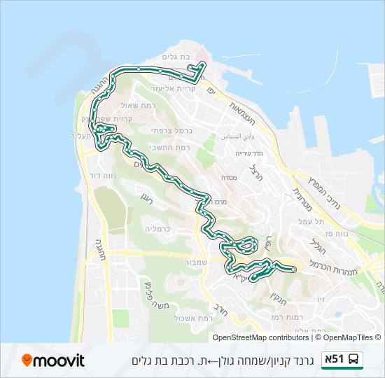 51א bus Line Map