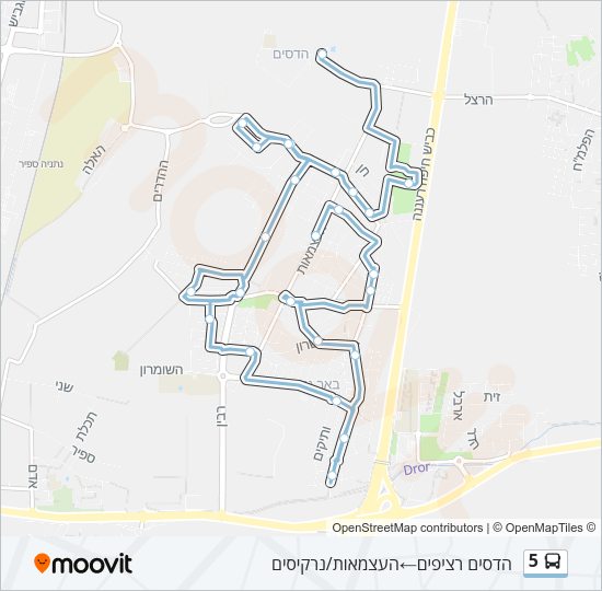 5 Bus Line Map