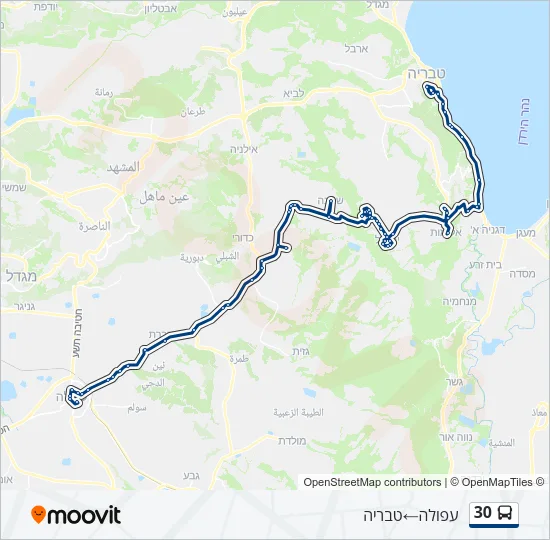 30 Bus Line Map